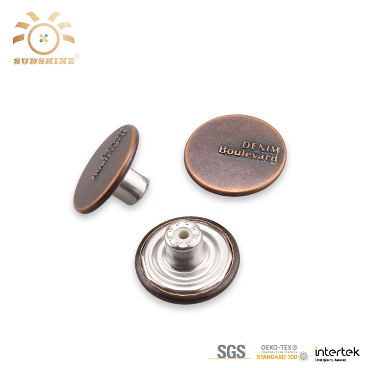 Vintage plating metal copper buttons
