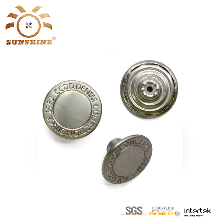 Wholesale hot sale metal jeans buttons and rivets for clothing