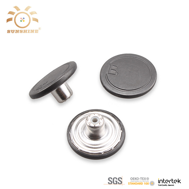 Custom alloy button brushing brass jeans button,metal button for men pants