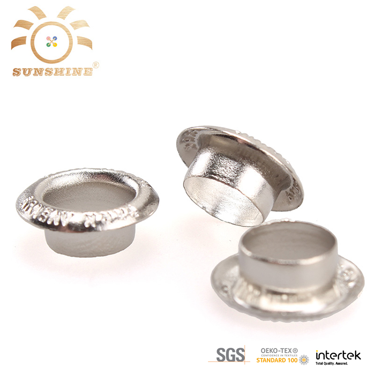 Engraved logo stainless steel ring metal eyelet manufacturer