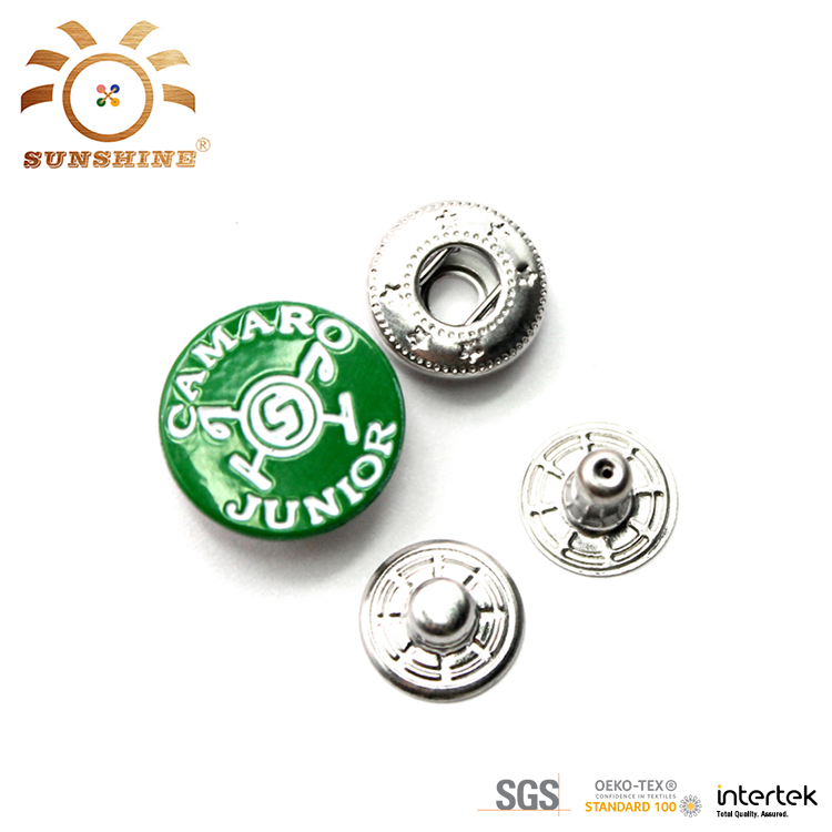 Customized design brass parts press metal snap button for shirts