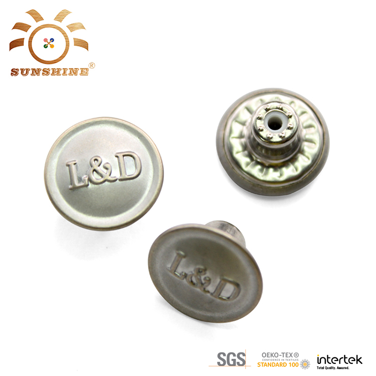 Garment accessories button sew metal button for shirt