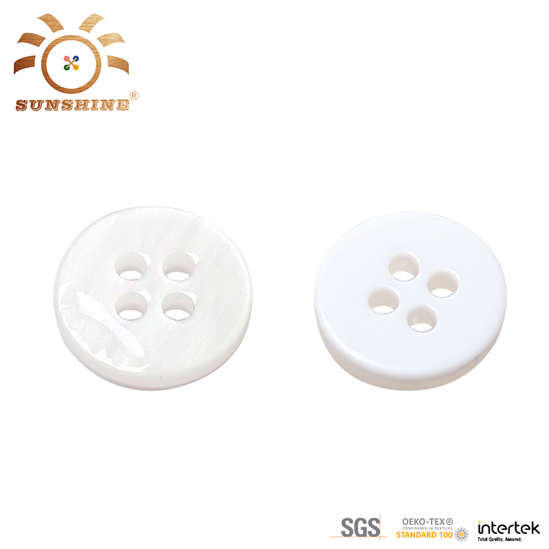 Plastic resin fancy elegant 4 hole sew button